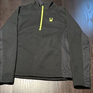 Spyder Black Jacket with Neon Yellow Detail